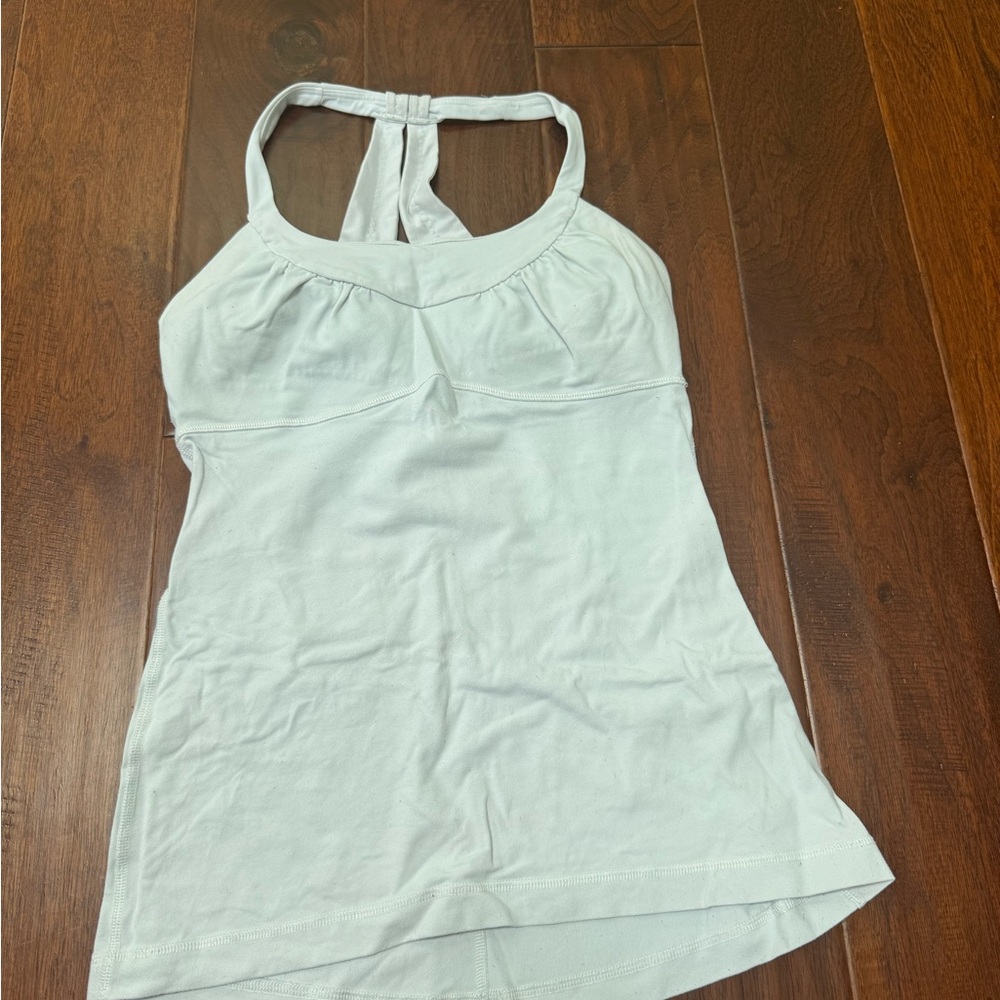 Lululemon Athletica Green Fitted Backless Tank Top